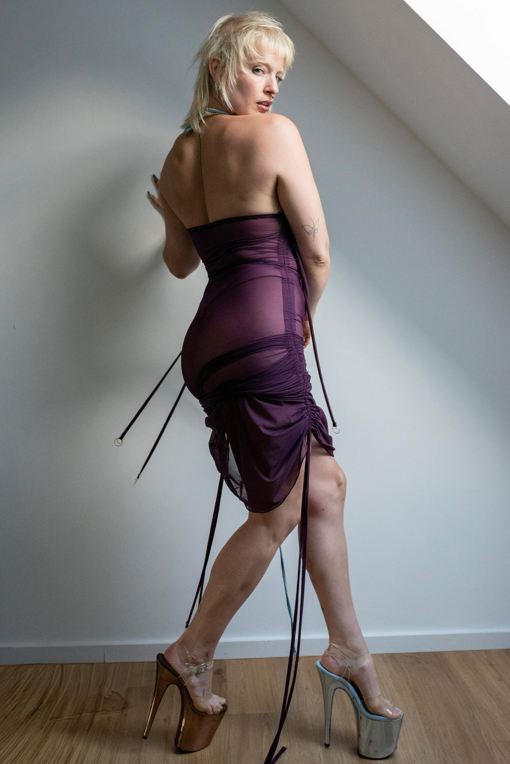 CONTOUR DRESS • merlot
