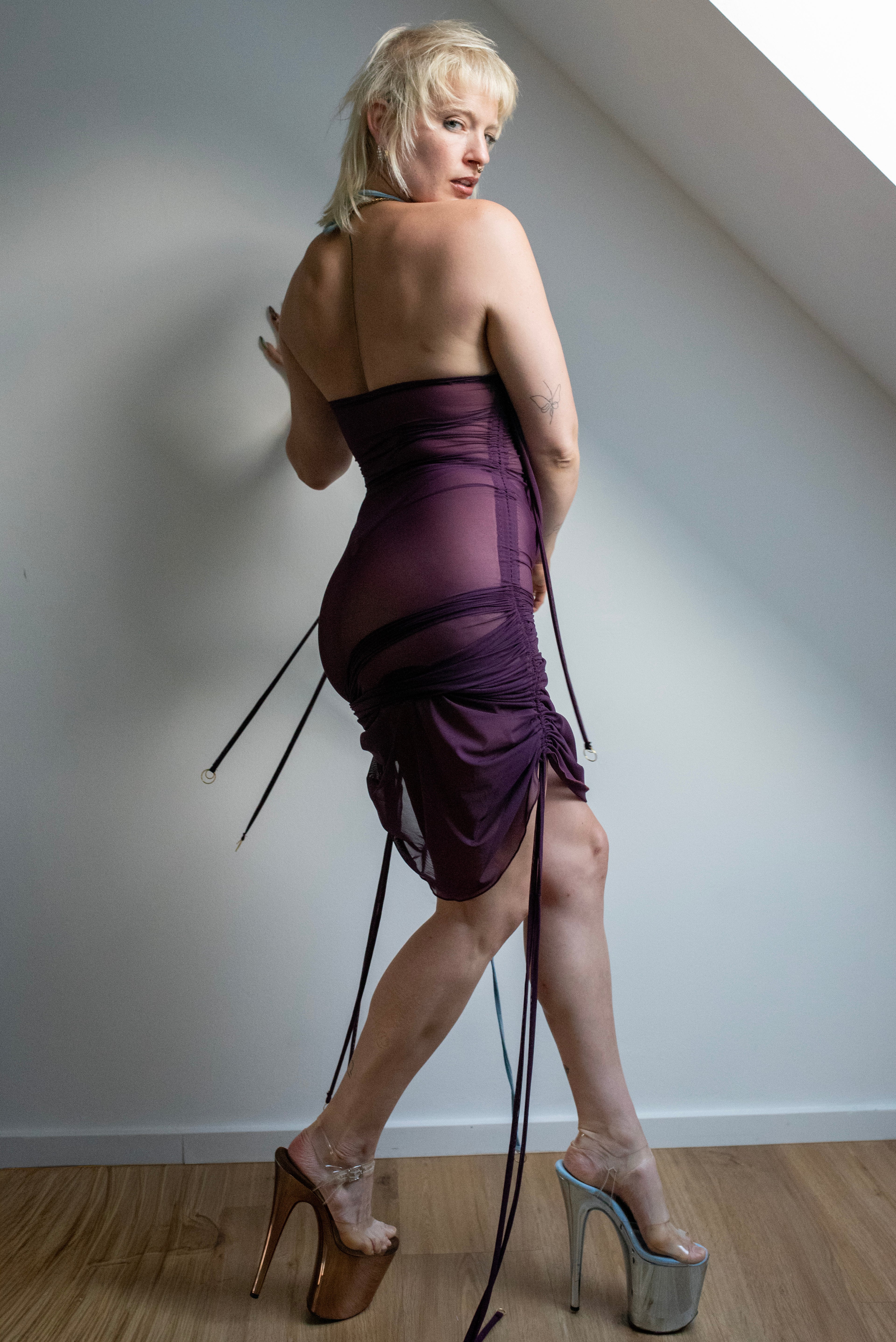 CONTOUR DRESS • merlot